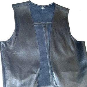 Kookie Black Leather XL Biker Western Vest!